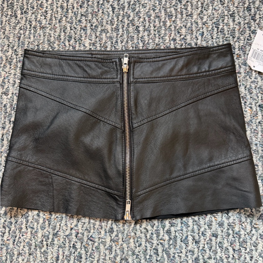 Blank Black PVC Mini Skirt